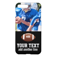 Custom Football Photo Name and Number iPhone 7 Plus Case