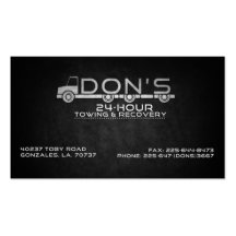Custom for Dan's Towing Business Card Templates