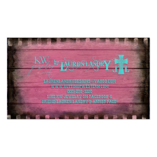 Custom for KW Jewelry Business Card Template (back side)