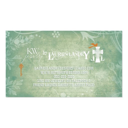 Custom for KW Jewelry Business Card Template (back side)