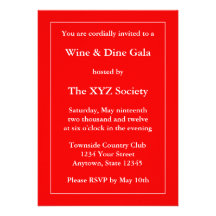 Custom Formal Red Invitation or Announcement