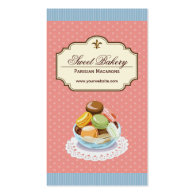Custom French Parisian Macarons Dessert Store Business Cards