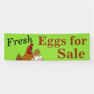 Custom Fresh Eggs for Sale Banner Customizable