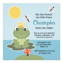 Custom Frog Birthday Invitation