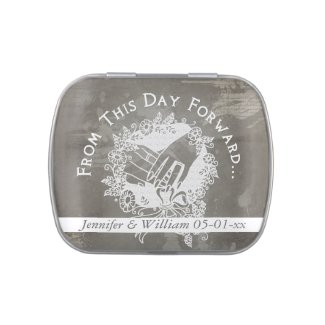 Custom From This Day Forward Wedding Favor Tin Jelly Belly Tin