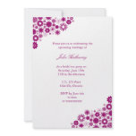 Custom Fuchsia Florals Bridal Shower Invitation