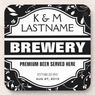 Custom Funny Home Brewer Beer Sign Coaster