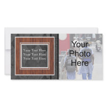 Custom General or Family Black Argyle Photo Card photo cards