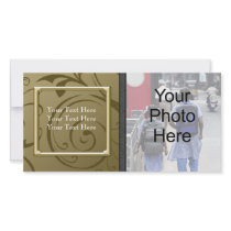 Custom General or Family Gold Swirl Photo Card photo cards by cutencomfy Custom General or Family Gold Swirl Photo Card photo cards