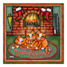 Custom Ginger Cats Christmas Party Invitation
