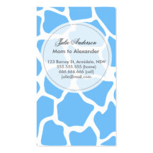 Custom giraffe mommy card business card