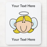 Custom Girl Blonde Angel Mousepad - Customizable