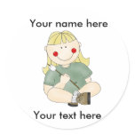 CUSTOM GIRL CAMPING Sticker