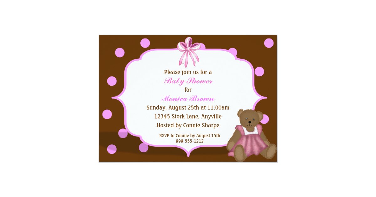 Custom Girls Baby Shower Invitations Zazzle