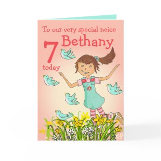 Custom girl's birthday card 