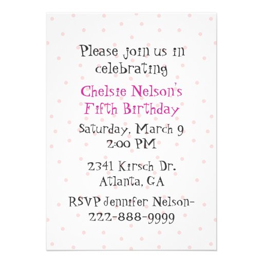 Custom Girl's Birthday Invitation