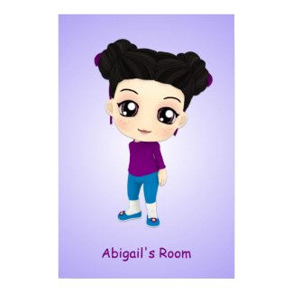 Custom Girls Room Chibi Poster print