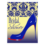 Custom Glam Damask Stiletto Bridal Shower for Lynn Announcement
