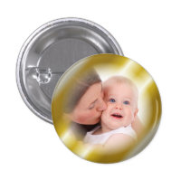 Custom Gold Photo Frame Button buttons