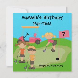 Custom Golf Outing Birthday Invitations invitation