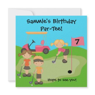 Custom Golf Outing Birthday Invitations invitation