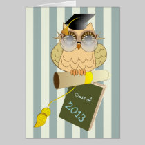 Custom Graduation Card with Wize Owl & Text cards