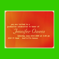 Custom Graduation Invitation : Orange Crush Postcards