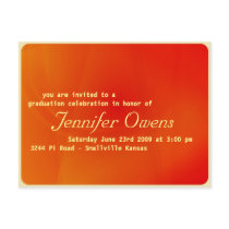 Custom Graduation Invitation : Orange Crush postcards