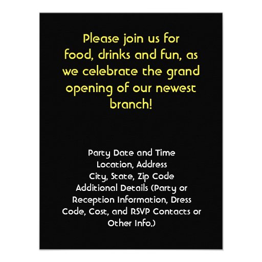 Custom Grand Opening Invitation, City Lights