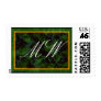 Custom Grass Green and Mustard Design Postage Stamps
