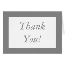 Custom Gray & White Thank You Card Stationery