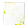 Custom Green and Yellow Dots Monogram Notepad