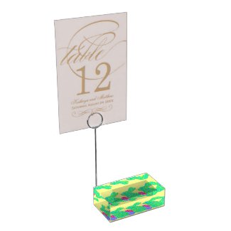 Custom Green Easter Bunny & Eggs Place Card Stand Table Card Holders