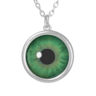 Custom Green Eye Iris Round Necklace necklace