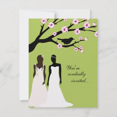 Example of lesbian wedding invitation