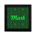 Custom Green Plaid Gift Box