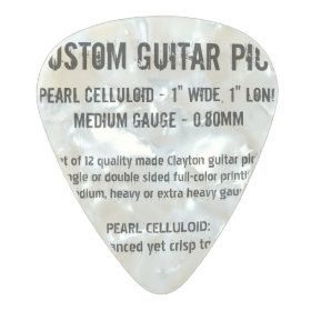 Custom Guitar Pick - Pearl, Medium Gauge 0.80mm Pearl Celluloid Guitar Pick