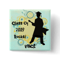 Custom Guy's Rockin'  Graduation buttons