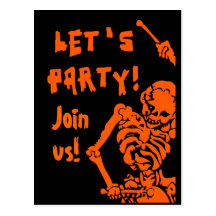 Custom Postcards on Spooky Party Invitation Postcards Postcard Template Designs