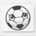 Custom Happy Smiling Soccer Ball Mousepads