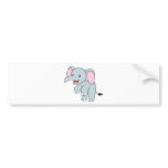 Custom Happy Standing Elephant Bumper Stickers
