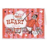 CUSTOM Heart Tamer Retro Valentine Card