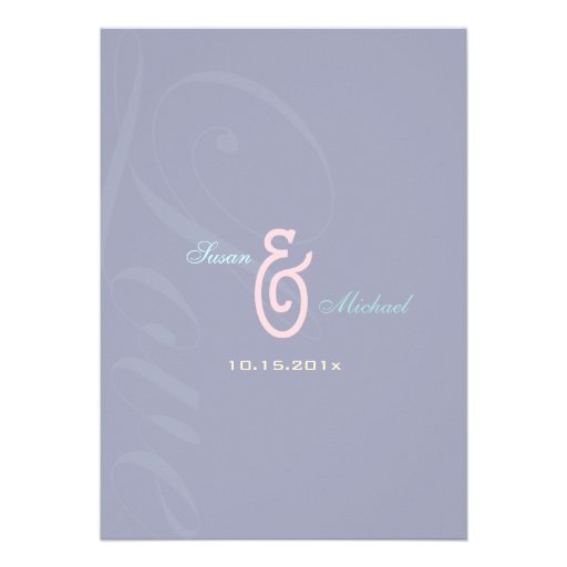::custom:Hollyhock & Ampersand Bilingual Wedding Custom Invites