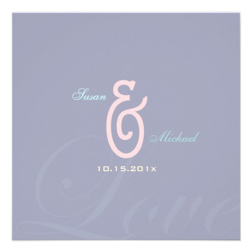 ::custom: Hollyhock & Ampersand Bilingual Wedding Invite