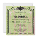 Custom Hot Lime & Pink Swanky Damask - invitations