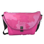 Custom Hot Pink Camouflage Large Messenger Bag
