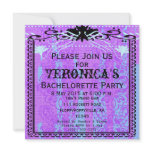 Custom Hot Plum & Aqua Bachelorette - invitations