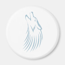 Custom Howling Coyote Logo Magnet
