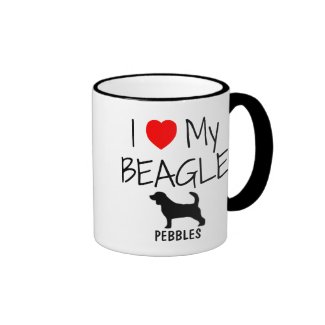 Custom I Love My Beagle Mug