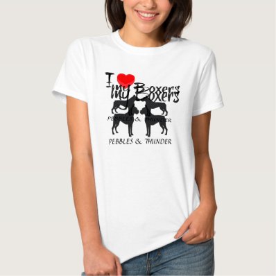 Custom I Love My Boxers T-shirts
